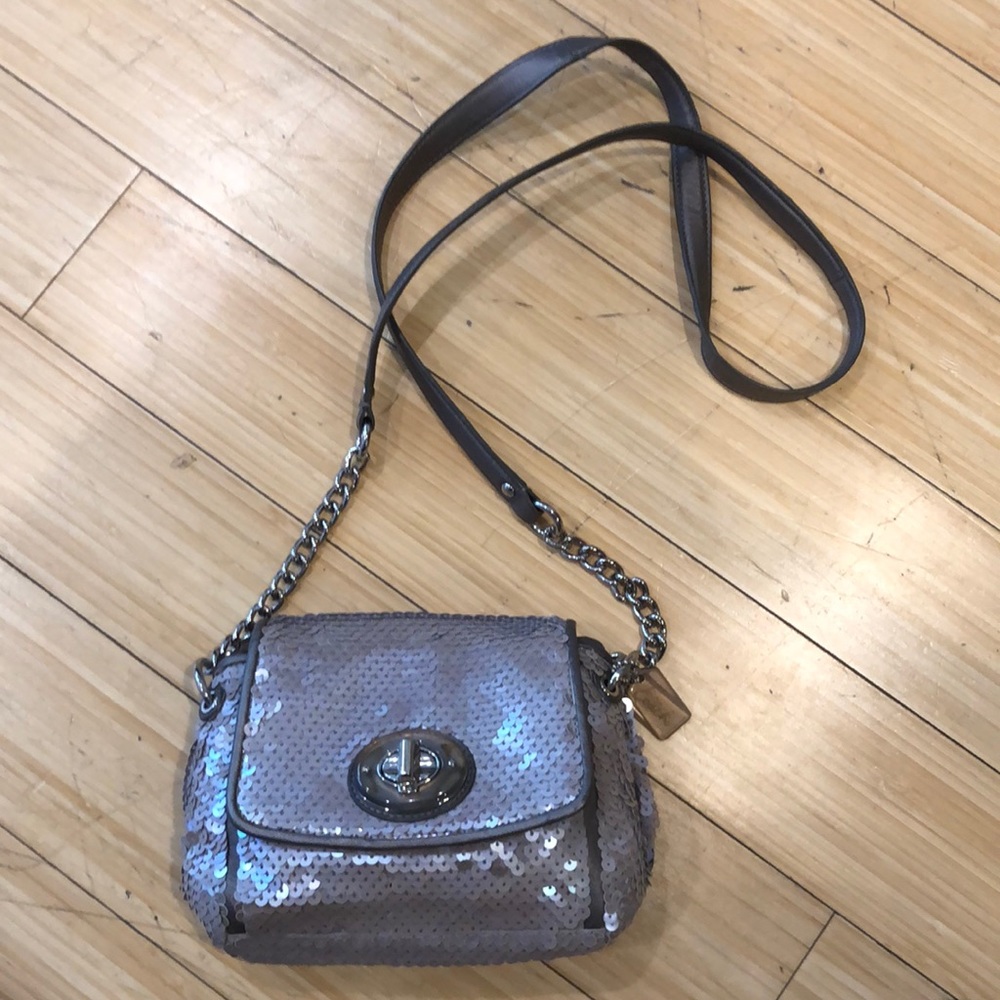 Sequin Coach crossbody